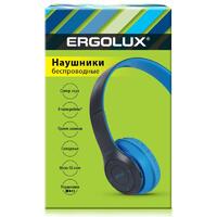 Наушники накладные с микрофоном беспроводные ELX-BTHP01-C06 FM MP3 коробка син. ERGOLUX 15357 - УПС инжиниринг