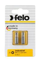 Бита крестовая Industrial PH 2х25 (блист.2шт) FELO 02202036 - УПС инжиниринг