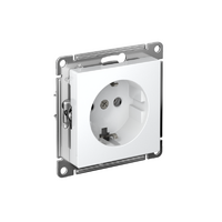 Розетка AtlasDesign 16А с заземл. быстрозажим. клем. механизм бел. SE ATN000143S - УПС инжиниринг