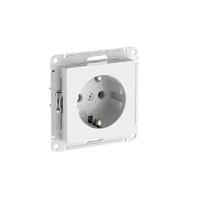 Розетка AtlasDesign 16А с заземл. быстрозажим. клем. механизм бел. SE ATN000143S - УПС инжиниринг