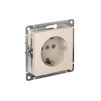 Розетка AtlasDesign 16А с заземл. быстрозажим. клем. механизм беж. SE ATN000243S - УПС инжиниринг