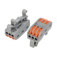 Клемма строительно-монтажная СМК проходная 222-423D 3п 0.08-4кв.мм с креплением на DIN-рейку сер. (уп.5шт) Rexant 07-5238-05 - УПС инжиниринг