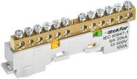 Шина PE "земля" неизол. на универс. держ. 6х9-12-Ж TEKFOR IEK TF-NN10-12-DL-K05 - УПС инжиниринг