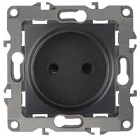 Розетка 1-м СП Эра12 12-2105-05 16А IP20 16AX 250В 2P механизм антрацит Эра Б0018258 - УПС инжиниринг