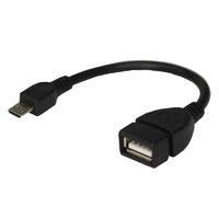 Кабель USB OTG micro USB на USB шнур 0.15м черн. Rexant 18-1182 - УПС инжиниринг