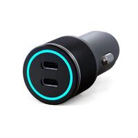 Устройство зарядное автомобильное c двумя портами (USB-C + USB-С) c LED-подсветкой 75Вт Rexant 18-2232-5 - УПС инжиниринг