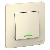Выключатель 1-кл. СП Blanca 10А IP20 (сх. 1) 250В с подсветкой молочн. SE BLNVS010112 - УПС инжиниринг