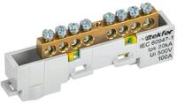Шина PE "земля" неизол. на универс. держ. 6х9-8-Ж TEKFOR IEK TF-NN10-08-DL-K05 - УПС инжиниринг