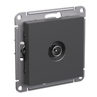 Розетка телевизионная проходная TV AtlasDesign 4дБ механизм базальт SE ATN001492 - УПС инжиниринг