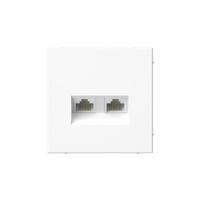 Розетка компьютерная 2-м ArtGallery RJ45 + RJ45 кат.5E механизм бел. SE GAL000185 - УПС инжиниринг