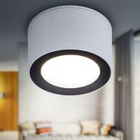 Светильник OL28 WH/BK GX53 IP44 настен./потолочн. спот черн./бел. Эра Б0055581 - УПС инжиниринг