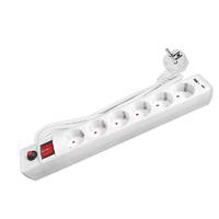 Удлинитель с сетевым фильтром 6х1.8м с заземл. 10А IP20 2.2кВт USB type-A + type-C ПВС 3х0.75 с выкл. бел. UNIVersal 2543 - УПС инжиниринг