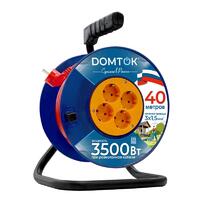 Удлинитель на катушке 4х40м с заземл. 16А IP20 3.5кВт ПВС 3х1.5 DOMTOK 2451 - УПС инжиниринг