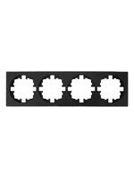 Рамка 4-м OSEN горизонт. квадрат механизм черн. бархат LEZARD 743-4200-149 - УПС инжиниринг