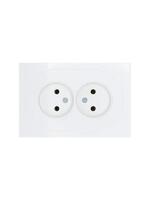 Розетка 2-м СП OSEN без заземл. ПБТ белая LEZARD 743-0200-128B - УПС инжиниринг