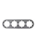 Рамка 4-м OSEN горизонт. круглая сер. матов. LEZARD 744-7400-149 - УПС инжиниринг