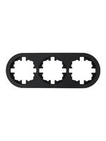 Рамка 3-м OSEN горизонт. круглая черн. бархат LEZARD 744-4200-148 - УПС инжиниринг