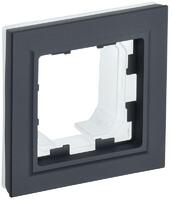 Рамка 1-м IP44 BRITE РУ-1-БрГ-44 графит IEK BR-M12-44-K53 - УПС инжиниринг