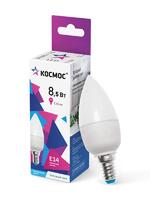 Лампа светодиодная 8.5Вт свеча 6500К холод. бел. E14 220В КОСМОС LkecLED8.5wCNE1465 - УПС инжиниринг