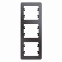 Рамка 3-м Glossa вертикал. графит SE GSL001307 - УПС инжиниринг