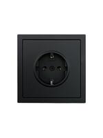 Розетка 1-мест. с/з ПБТ СП ZIMA IP20 16А безвинт. зажим черн. бархат LEZARD 704-4288-122BQC - УПС инжиниринг