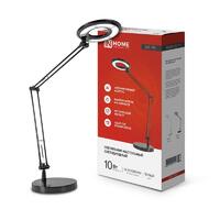 Светильник светодиодный настольный ССО 17Ч 10Вт 6500К 700лм с оптическим фильтром с адаптером черн. IN HOME 4690612040110 - УПС инжиниринг