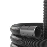 Труба усиленная двустенная гибкая ПНД для кабельной канализации d50мм с протяжкой SN22 640Н (уп.100м) черн. DKC 121550A - УПС инжиниринг