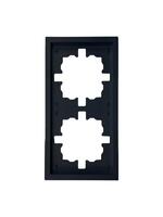 Рамка 2-мест. горизонт. ZIMA черн. бархат LEZARD 704-4200-147 - УПС инжиниринг