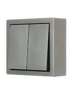 Выключатель 2-кл. ОП LETO платина LEZARD 752-3500-101 - УПС инжиниринг