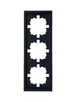 Рамка 3-мест. горизонт. ZIMA черн. бархат LEZARD 704-4200-148 - УПС инжиниринг