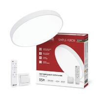 Светильник светодиодный SCANDY SIMPLE-95RCW 95Вт 3000-6500К 7600лм 230В 400х50мм с пультом ДУ бел. IN HOME 4690612062105 - УПС инжиниринг