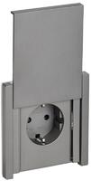 Розетка СП FORTE&PIANO16А IP44 FP519 с заземл. защ. шторки с крышкой безвинт. крепл. сталь IEK FP-R16-16-1-44-K46 - УПС инжиниринг