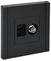 Розетка 2-м TV+RJ45 кат.6 FORTE&PIANO FP137 черн. IEK FP-AK20-2-K02 - УПС инжиниринг