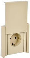 Розетка СП FORTE&PIANO16А IP44 FP419 с заземл. защ. шторки с крышкой безвинт. крепл. ваниль IEK FP-R16-16-1-44-K10 - УПС инжиниринг