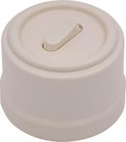 Выключатель 1-кл. (клавишный) пластик песочн. зол. Bironi B1-220-24 - УПС инжиниринг