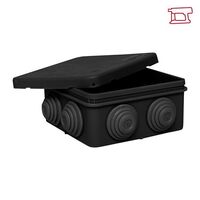 Коробка распаячная КМР-030-031 с крышкой наружная 85х85х40 8 мембранных вводов IP55 черн. EKF plc-kmr-030-031-b - УПС инжиниринг