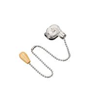 Выключатель для настенного свет. с цепочкой и дерев. наконечником серебр. (уп.10шт) Rexant 32-0105 - УПС инжиниринг