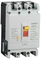 Выключатель автоматический 3п 125А 20кА ВА66-33 GENERICA SAV20-3-0125-G - УПС инжиниринг