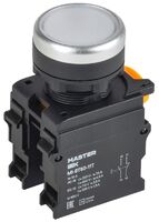 Кнопка d22мм 1НО+1НЗ MASTER с фиксацией бел. IEK MI-BT60-11T-3-21-K01 - УПС инжиниринг