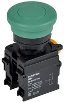Кнопка "Грибок" d22мм 1НО+1НЗ MASTER с фиксацией зел. IEK MI-BG60-11M-3-21-K06 - УПС инжиниринг