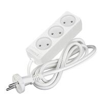 Удлинитель 3х1.5м без заземл. 10А IP20 2.2кВт ПВС 2х0.75 бел. DOMTOK 2370 - УПС инжиниринг