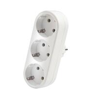 Разветвитель 3-м плоский с заземл. 16А 3500Вт 250В бел. DОМТОК 2656 - УПС инжиниринг