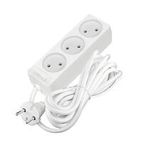 Удлинитель 3х3м без заземл. 10А IP20 2.2кВт ПВС 2х0.75 бел. DOMTOK 2371 - УПС инжиниринг