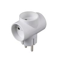 Разветвитель 3-м Т-образный без заземл. 10А 2200Вт 250В бел. DОМТОК 2662 - УПС инжиниринг