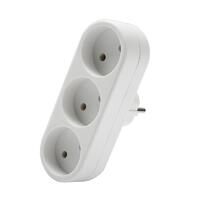 Разветвитель 3-м плоский без заземл. 10А 2200Вт 250В бел. DОМТОК 2655 - УПС инжиниринг