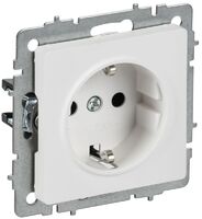 Розетка BRITE РС14-1-0-БрАБ 16А с заземл. защ. шторки механизм арктич. бел. IEK BR-R14-16-K91 - УПС инжиниринг