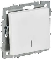 Выключатель проходной 1-кл. СП BRITE ВС10-1-7-БрАБ 10А с индикацией механизм арктич. бел. IEK BR-V12-1-10-K91 - УПС инжиниринг