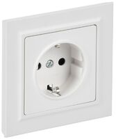 Розетка BRITE РСР14-1-0-БрАБ 16А в сборе с заземл. защ. шторки арктич. бел. IEK BR-R14-16-K91-F - УПС инжиниринг