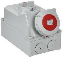Розетка с мех. блокировкой 63А-6ч 380В 3P+PE+N ССИ-835 IP67 IEK PSR12-063-5-5-67 - УПС инжиниринг
