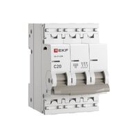 Выключатель автоматический 3п C 20А 4.5кА ВА 47-63N PROxima EKF M634320C - УПС инжиниринг